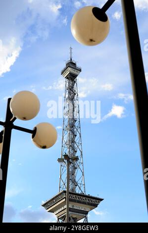 Berlin, Radio tower Funkturm, waves, signal radio tower architecture Berliner Funkturm, radio, signal, tower, architecture, Westberlin, Stock Photo