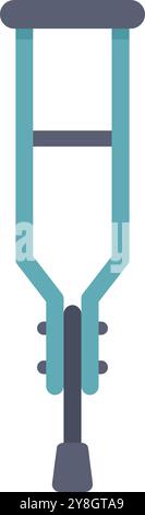 This underarm crutch is a medical equipment aiding injured people in their mobility Stock Vector