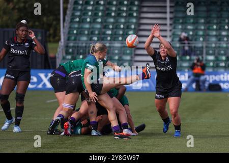 London, UK. 4th Oct, 2024. Saracens Women v Trailfinders Women match at StoneX Stadium for Round 1 of the Premiership Women's Rugby 2024/25 season. UK © ️ Credit: Elsie Kibue/Alamy Live News Stock Photo