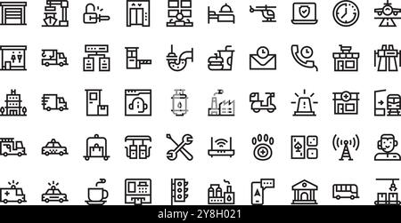 Hoursservice icons High-Quality Vector Icons Collection with Editable Stroke. Ideal for Professional and Creative Projects. Stock Vector