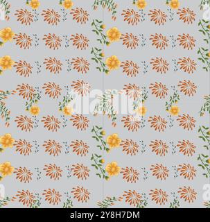 Floral Seamless Pattern Design Stock Vector