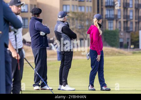 Kathryn Newton on the 18th tee on day one of the Alfred Dunhill Links ...