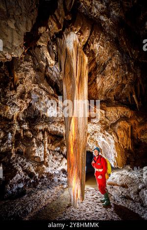 Mother in law's tongue formation, Baradla barlang, cave, Aggteleki Nemzeti Park, Hungary Stock Photo