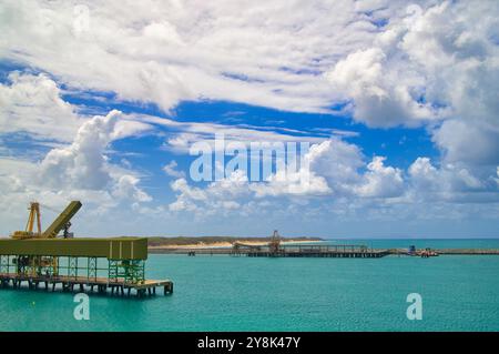 Beautiful cloud formations in the sky above Mackay Harbour, Australia Stock Photo