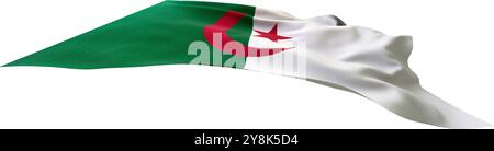 3D Render of a Algeria Flag isolated on a white background Stock Photo