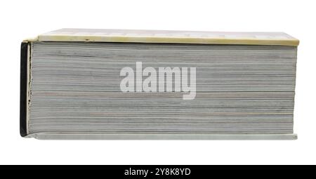 Thick black book isolated on white background Stock Photo