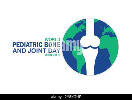 World Pediatric Bone And joint Day wallpaper with shapes and typography, banner, card, poster, template. World Pediatric Bone And joint Day Stock Vector