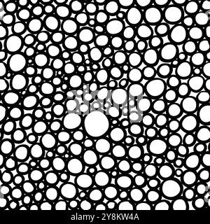 black-hand-drawn-seamless-patterns Stock Vector