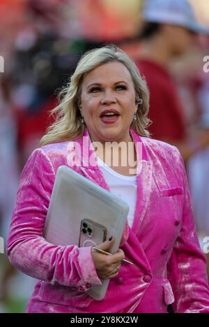 ESPN Sideline Reporter Holly Rowe During The Rose Bowl Game Between The espn-sideline-reporter-holly-rowe-during-the-rose-bowl-game-between-the