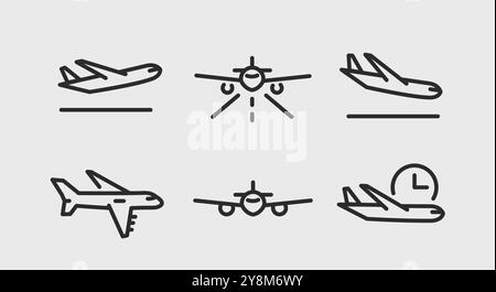 Plane Icons Stock Vector