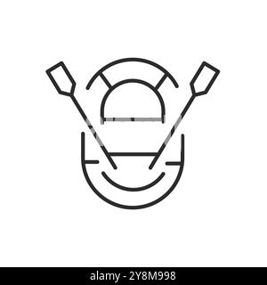 Lifebuoy and Paddles Icon Stock Vector