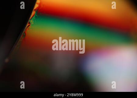 Green bubbles, creamy liquid, Cosmetics in macro, white copy space, warm reflections, clean background, abstraction Stock Photo