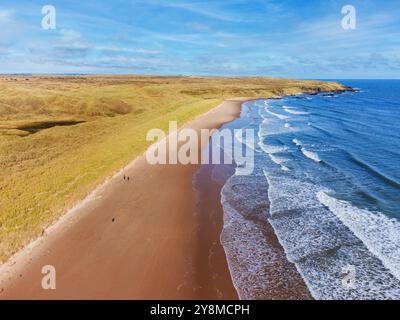 The beach and sand dunes at Forvie Nature Reserve near Cruden Bay, Aberdeenshire, Scotland Stock Photo