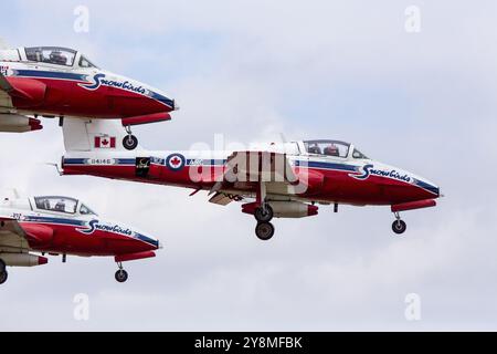 Snowbirds in Flight Canada formation acrobatic flying team Stock Photo