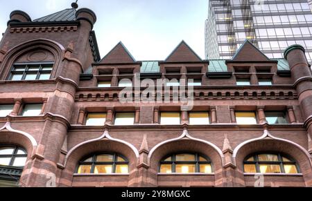 Buildings Old and New Toronto Yonge Street Stock Photo