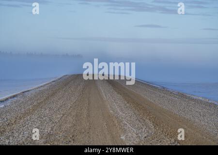 Saskatchewan plains winter extreme cold prairie scenic Stock Photo