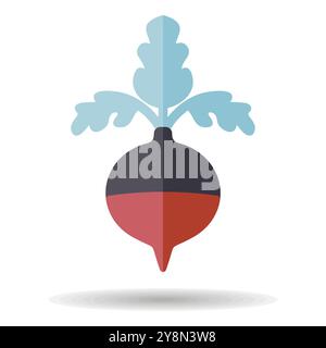 Rutabaga or swede turnip isolated design vector icon. Vegetable sign. Graph symbol for food and drinks web site, apps design, mobile apps and print me Stock Vector