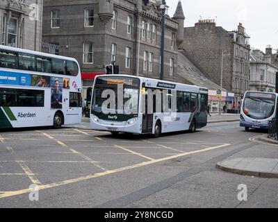 First group Bus in Aberdeen Scotland Stock Photo