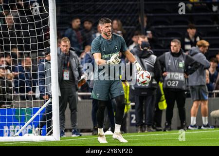 Fraser Forster Of Tottenham Hotspur In The Pregame Warmup Session 