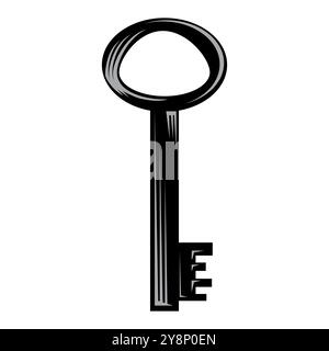 Vector key icon isolated on white background. Key icon. Lock or unlock sign. Padlock. Lock symbol. Unblock. Password icon. Access sign. Private access Stock Vector