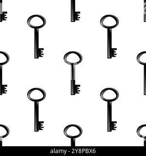 Vector magnifying glass, search icon seamless pattern. Magnifier, big tool instrument. Magnifier loupe search. Business Analysis symbol. Stock Vector