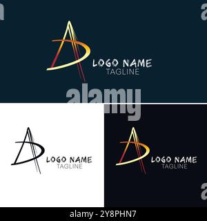 Initial AD Letter Logo With Creative Modern Business Typography Vector Template. Creative Gradient AD Logo Vector. Stock Vector