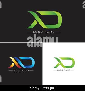 Initial AD Letter Logo With Creative Modern Business Typography Vector Template. Creative Gradient AD Logo Vector. Stock Vector