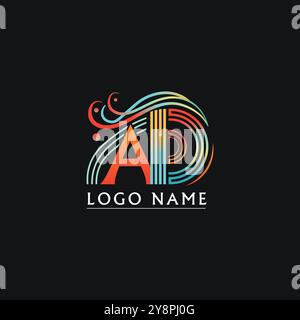 Initial AD Letter Logo With Creative Modern Business Typography Vector Template. Creative Gradient AD Logo Vector. Stock Vector