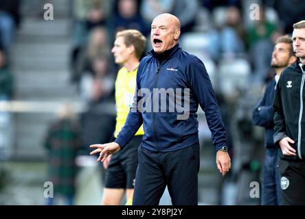 Viborg, Denmark. 06th Oct, 2024. AGF's head coach Uwe Rösler in the Superliga match between Viborg FF and AGF at Energi Viborg Arena, Sunday, October 6, 2024. (Photo: Henning Bagger/Ritzau Scanpix) Credit: Ritzau/Alamy Live News Stock Photo