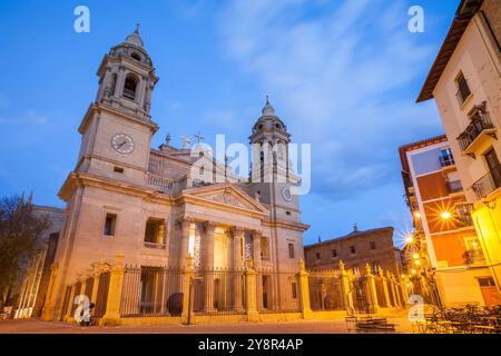 St. James way; Cathedral of Santa Maria la Real, Pamplona, Navarra, Spain Stock Photo