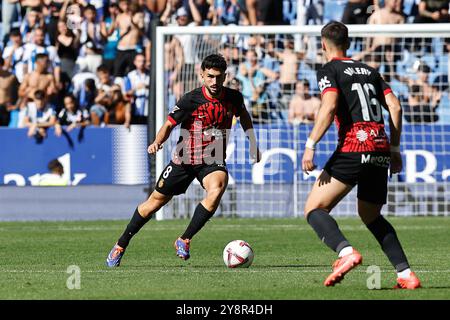 Barcelona, Spain. 5th Oct, 2024. Manu Morlanes (Mallorca) Football/Soccer : Spanish 'LaLiga EA Sports' match between RCD Espanyol de Barcelona 2-1 RCD Mallorca at the Stage Front Stadium in Barcelona, Spain . Credit: Mutsu Kawamori/AFLO/Alamy Live News Stock Photo