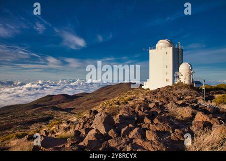 New Solar Telescope GREGOR, 'Observatorio del Teide' (OT), Astronomical Observatory, Las Cañadas del Teide National Park, Tenerife, Canary Islands, Spain. Stock Photo