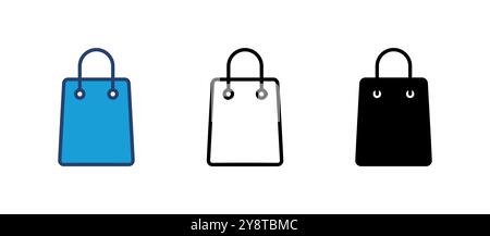 Shopping bag icon vector. shopping icon vector Stock Vector
