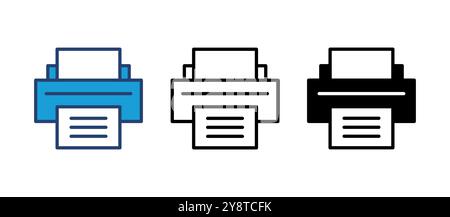 Print icon vector. printer icon vector. Stock Vector