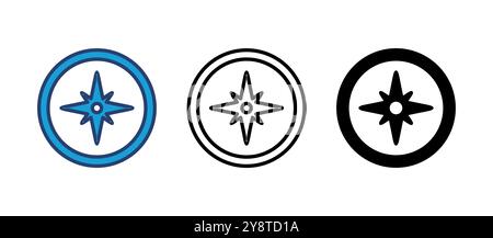 Compass icon vector. arrow compass icon vector Stock Vector