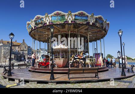 Fairground rides in Honfleur, France Stock Photo - Alamy