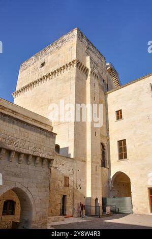 Interior courtyard, Castello di Carlo V, Lecce, Lecce Province, Puglia Region, Italy Stock Photo