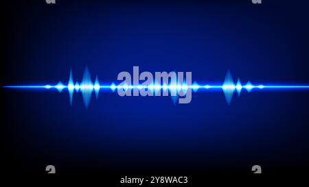 Abstract Sound Wave Blue Digital Frequency wavelength graphic design Vector Illustration Stock Vector