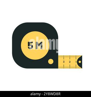 Measurement tape icon. Stock Vector