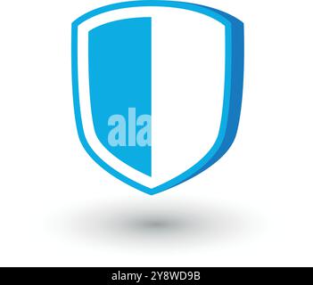 Shield icon. Secure and protection symbol. Stock Vector