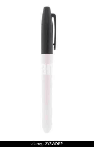 Black permanent marker on white background Stock Photo