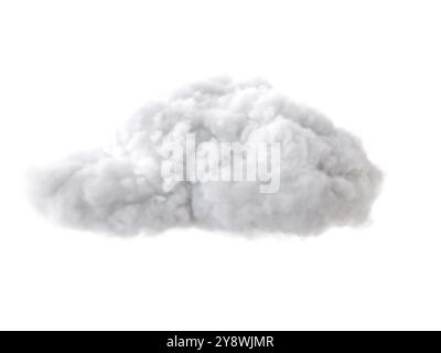 fluffy white cloud isolated on a transparent background 3d Stock Photo
