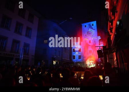 Lichternacht Liestal, Kanton Baselland Stock Photo