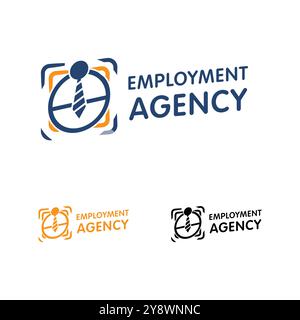 employment agency recruit company logo design Stock Vector