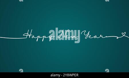 happy new year callighraphy vector illustrator Stock Vector