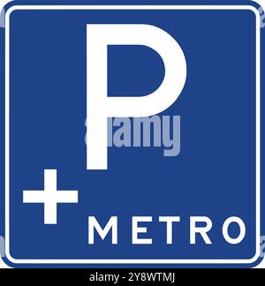 Metro Parking, Stopping and Parking signs, Highway Signs, Highway Standard Traffic Signs Turkey (Turkish: Karayollar Standart Trafik aret Levhalar, Du Stock Vector