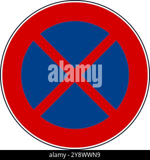 No Parking, Stopping and Parking signs, Highway Signs, Highway Standard Traffic Signs Turkey (Turkish: Karayolları Standart Trafik İşaret Levhaları, D Stock Vector