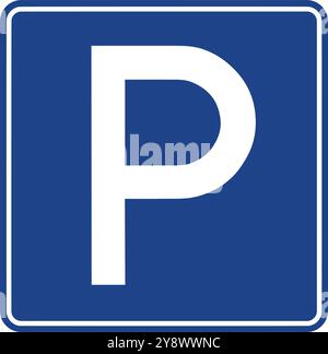 Parking, Stopping and Parking signs, Highway Signs, Highway Standard Traffic Signs Turkey (Turkish: Karayolları Standart Trafik İşaret Levhaları, Dura Stock Vector