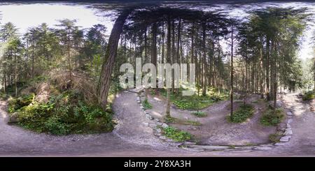 360 degree panoramic view of Hiking near the Riva waterfalls - Italy - 360 degree photo