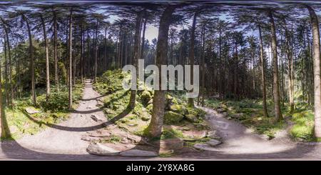 360 degree panoramic view of Hiking near the Riva waterfalls - Italy - 360 degree photo